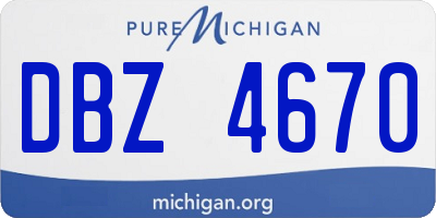 MI license plate DBZ4670