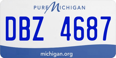 MI license plate DBZ4687