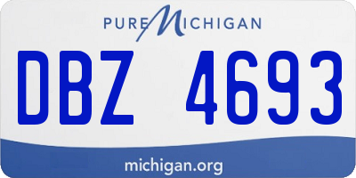 MI license plate DBZ4693