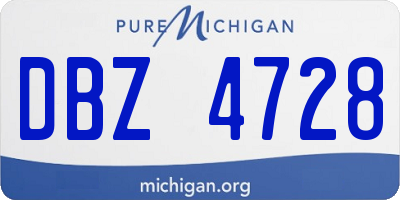 MI license plate DBZ4728