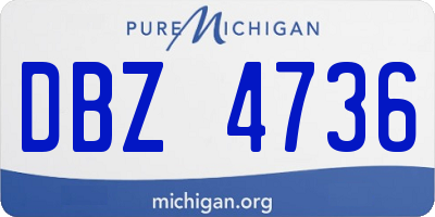 MI license plate DBZ4736