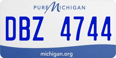 MI license plate DBZ4744