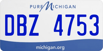 MI license plate DBZ4753