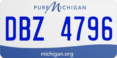 MI license plate DBZ4796