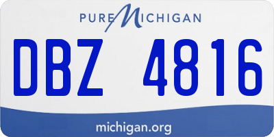 MI license plate DBZ4816