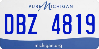 MI license plate DBZ4819