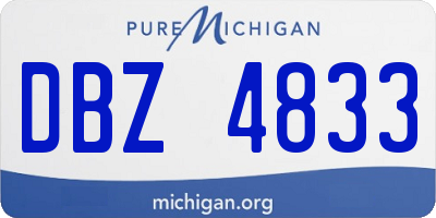 MI license plate DBZ4833