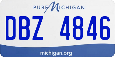 MI license plate DBZ4846