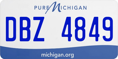 MI license plate DBZ4849