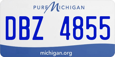 MI license plate DBZ4855