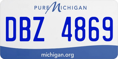 MI license plate DBZ4869