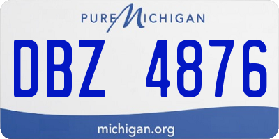 MI license plate DBZ4876