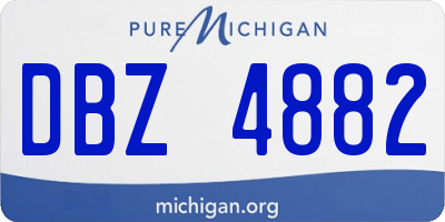 MI license plate DBZ4882