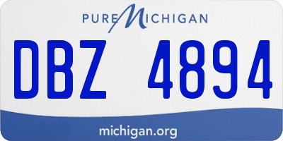 MI license plate DBZ4894