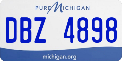 MI license plate DBZ4898