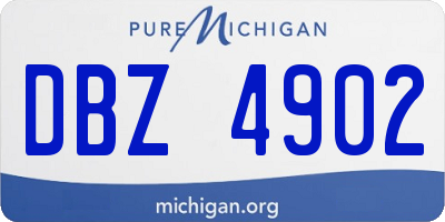 MI license plate DBZ4902