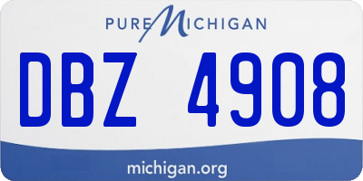 MI license plate DBZ4908