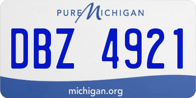 MI license plate DBZ4921