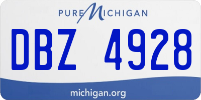 MI license plate DBZ4928