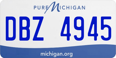 MI license plate DBZ4945