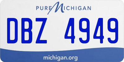 MI license plate DBZ4949