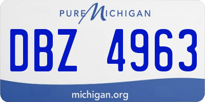 MI license plate DBZ4963