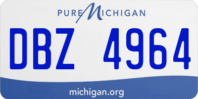 MI license plate DBZ4964