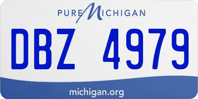 MI license plate DBZ4979