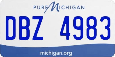 MI license plate DBZ4983