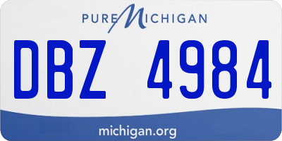 MI license plate DBZ4984