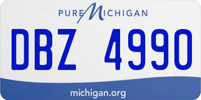 MI license plate DBZ4990