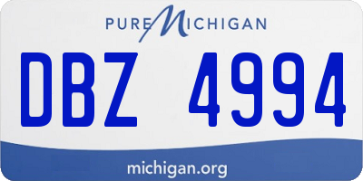 MI license plate DBZ4994