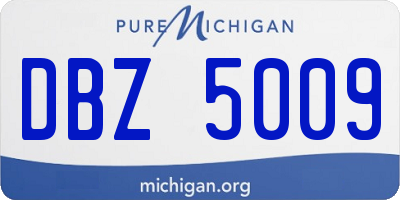 MI license plate DBZ5009