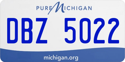 MI license plate DBZ5022