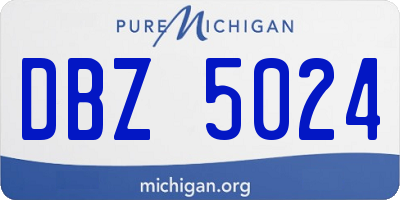 MI license plate DBZ5024