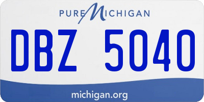 MI license plate DBZ5040