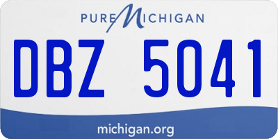 MI license plate DBZ5041