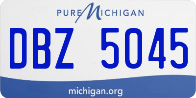 MI license plate DBZ5045