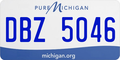 MI license plate DBZ5046