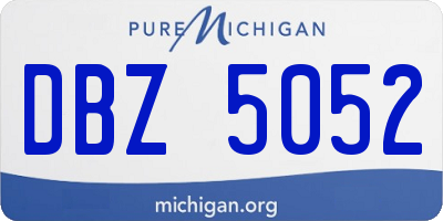 MI license plate DBZ5052