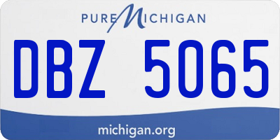 MI license plate DBZ5065