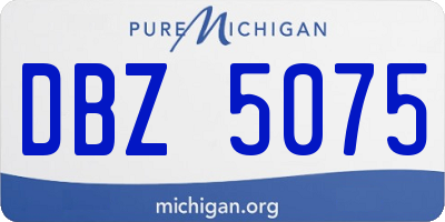 MI license plate DBZ5075