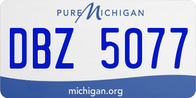 MI license plate DBZ5077