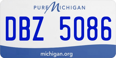 MI license plate DBZ5086