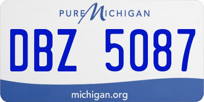 MI license plate DBZ5087