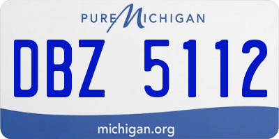 MI license plate DBZ5112