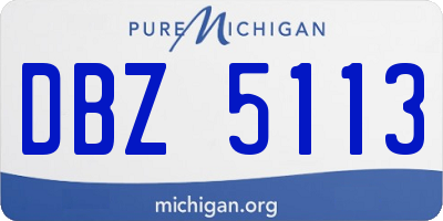 MI license plate DBZ5113