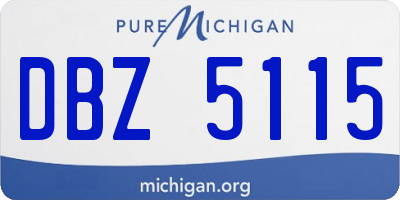 MI license plate DBZ5115