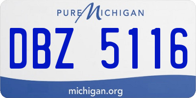MI license plate DBZ5116