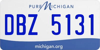MI license plate DBZ5131